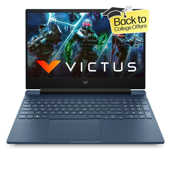 HP Victus Gaming Laptop,12th Gen Intel Core i5-12450H,4GB RTX 3050 GPU,15.6-inch(39.6 cm),FHD,IPS,16GB DDR4,512GB SSD,Backlit KB,Dual Speakers (MSO, Blue,2.37 kg)